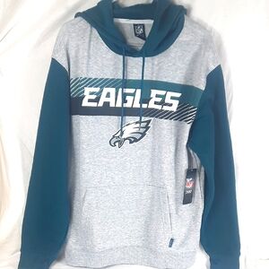 NFL Eagles Gray and Teal Hoodie